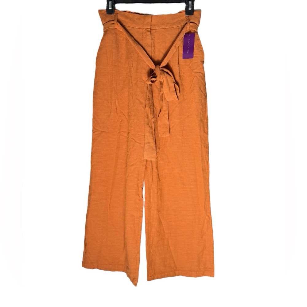 Lascana Wide Leg Pants Womens size 6 High waisted Beach Elastic Waist NWT